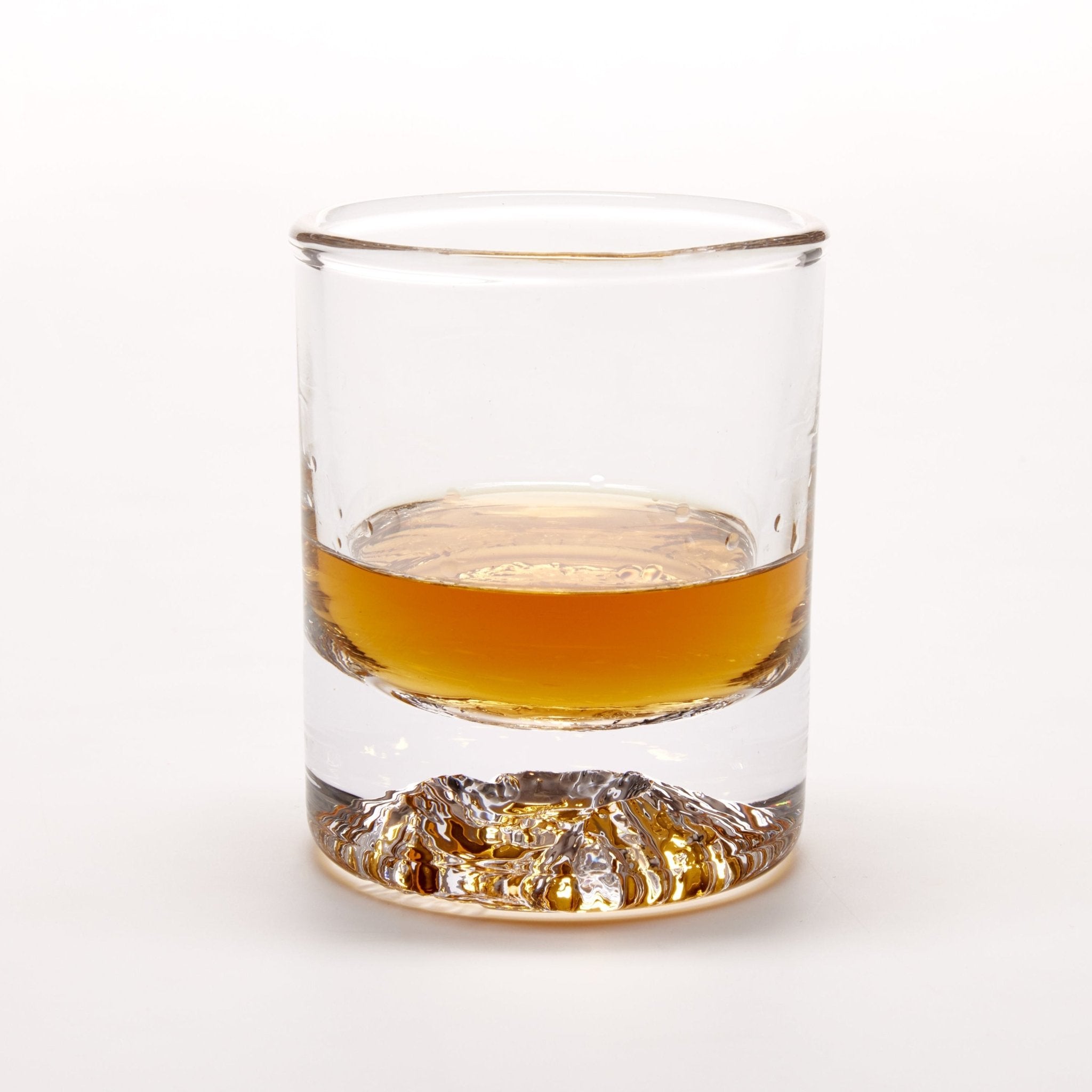 The Heavy Bottom Mt. St. Helens Tumbler | Handblown Mountain Whiskey Glass