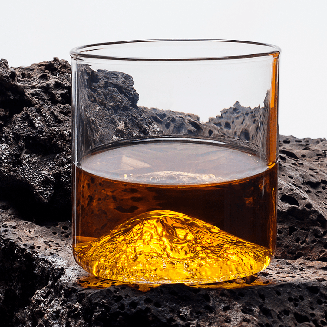 The Mt. Bachelor Tumbler | Handblown Mountain Whiskey Glass
