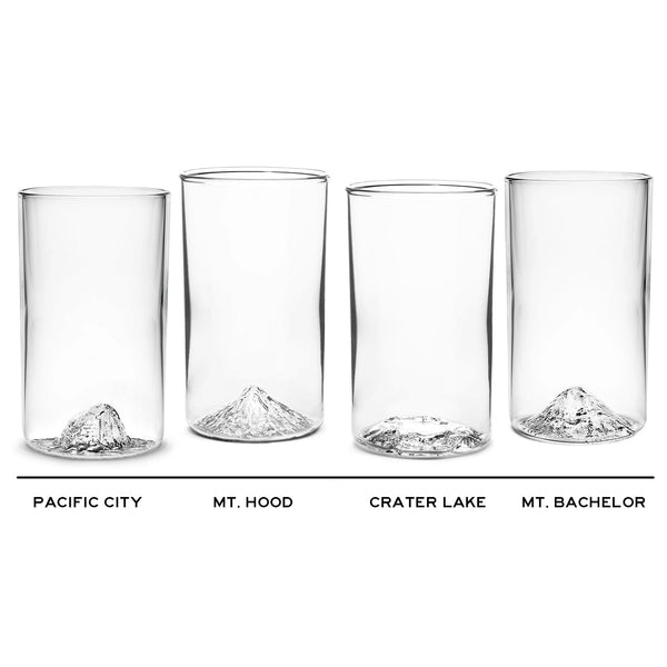 The Oregon Pint Set | Handblown Mountain Beer Glasses