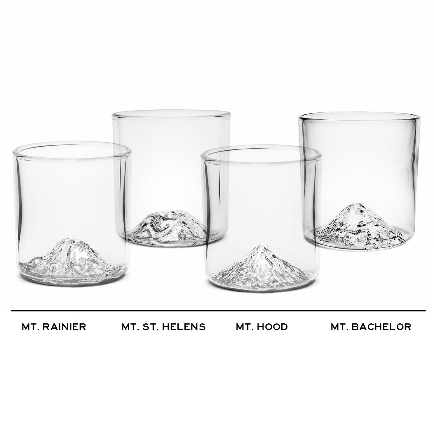 The PNW Tumbler Set | Handblown Mountain Whiskey Glass Set