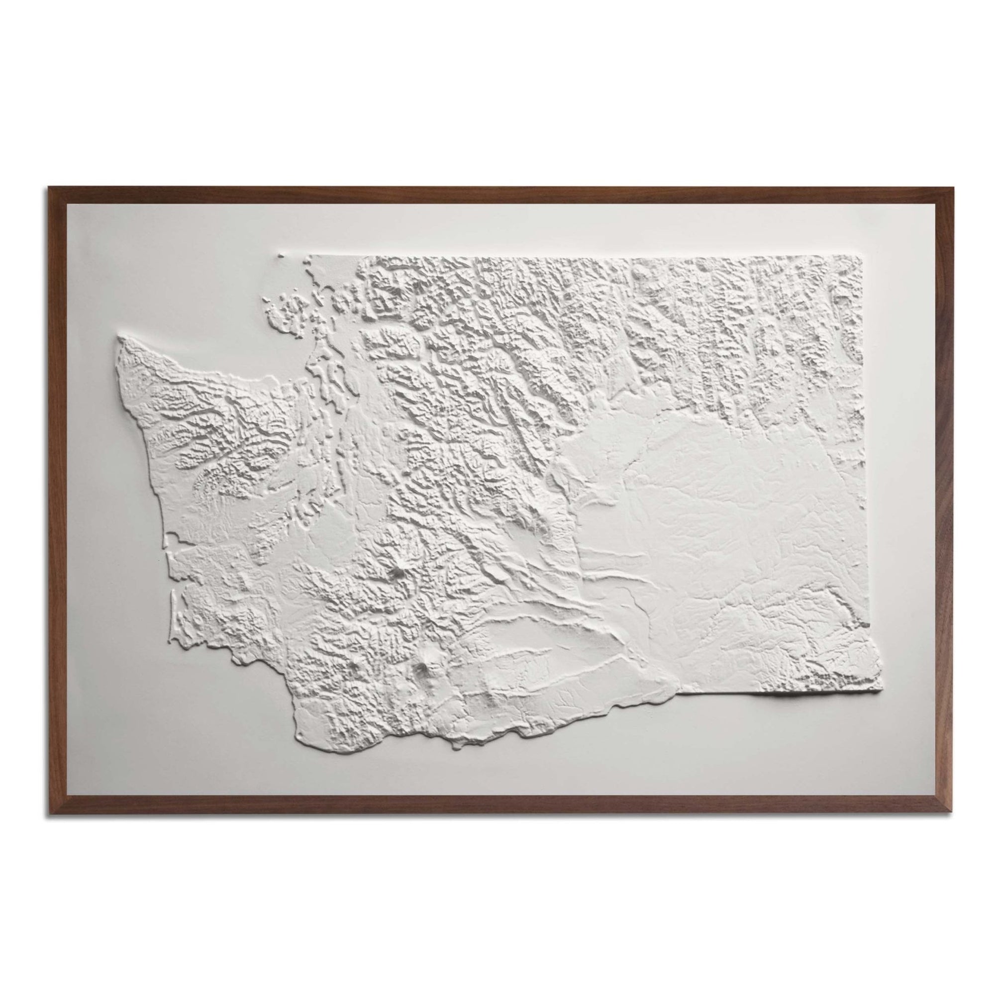 Washington - White 3D Raised Relief Map - North Drinkware