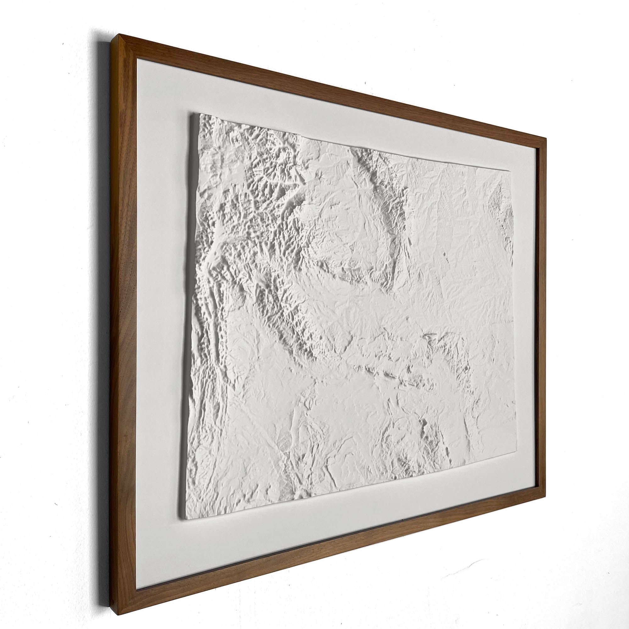 Wyoming - White 3D Raised Relief Map - North Drinkware