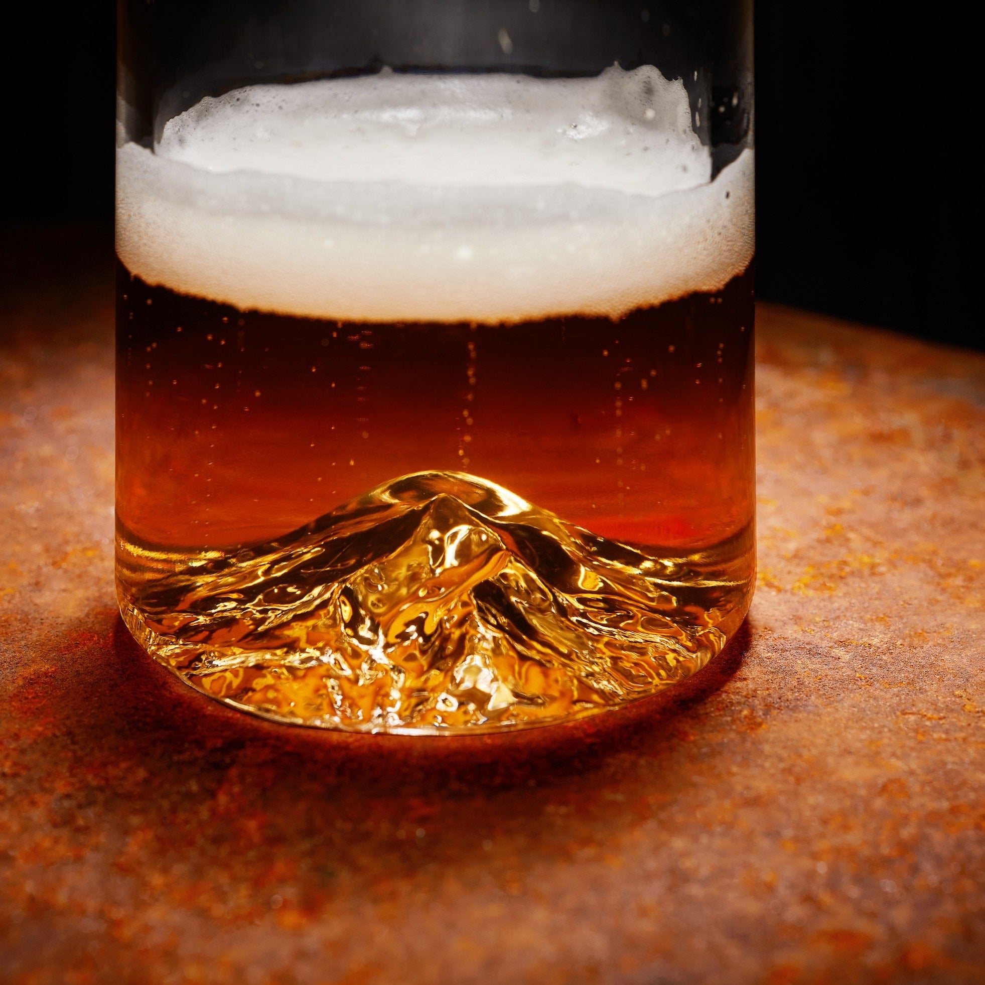 The Big Sky Pint  Handblown Mountain Beer Glass Made in USA