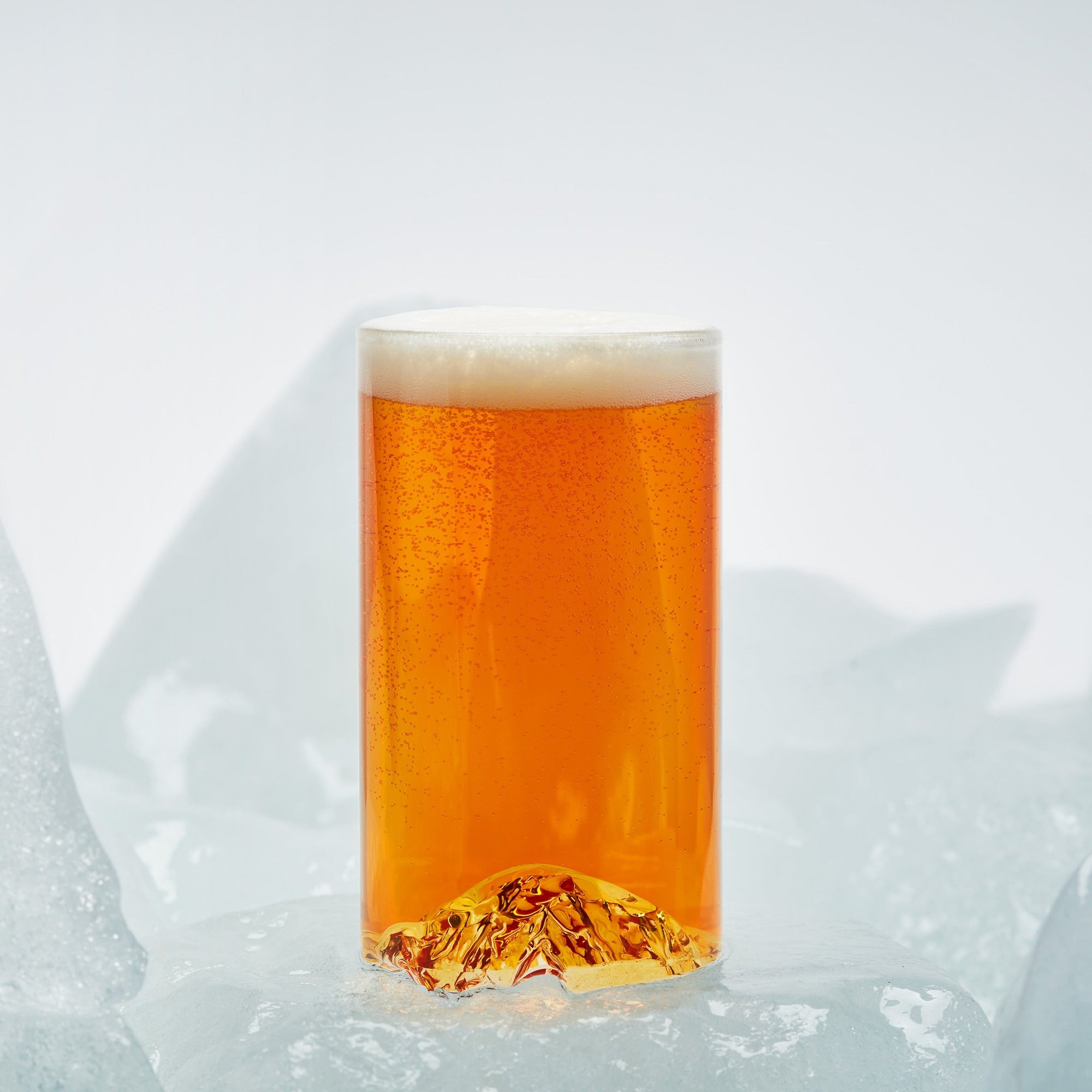 Mountain Pint Beer Glasses - Denali Mountain Base - 16 oz - Set of 6