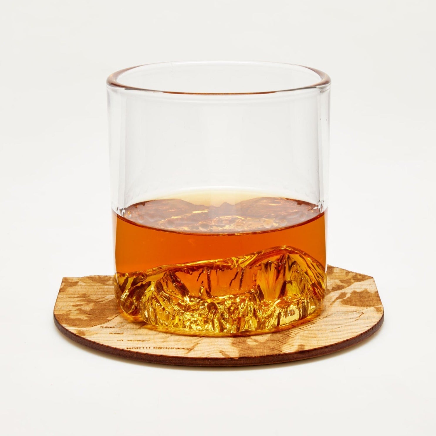 The Mt. Bachelor Tumbler | Handblown Mountain Whiskey Glass Made in USA