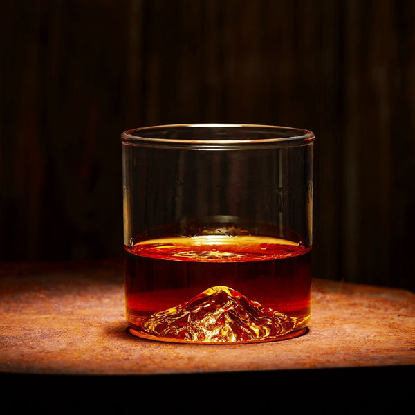 The Big Sky Tumbler | Handblown Mountain Whiskey Glass Made in USA