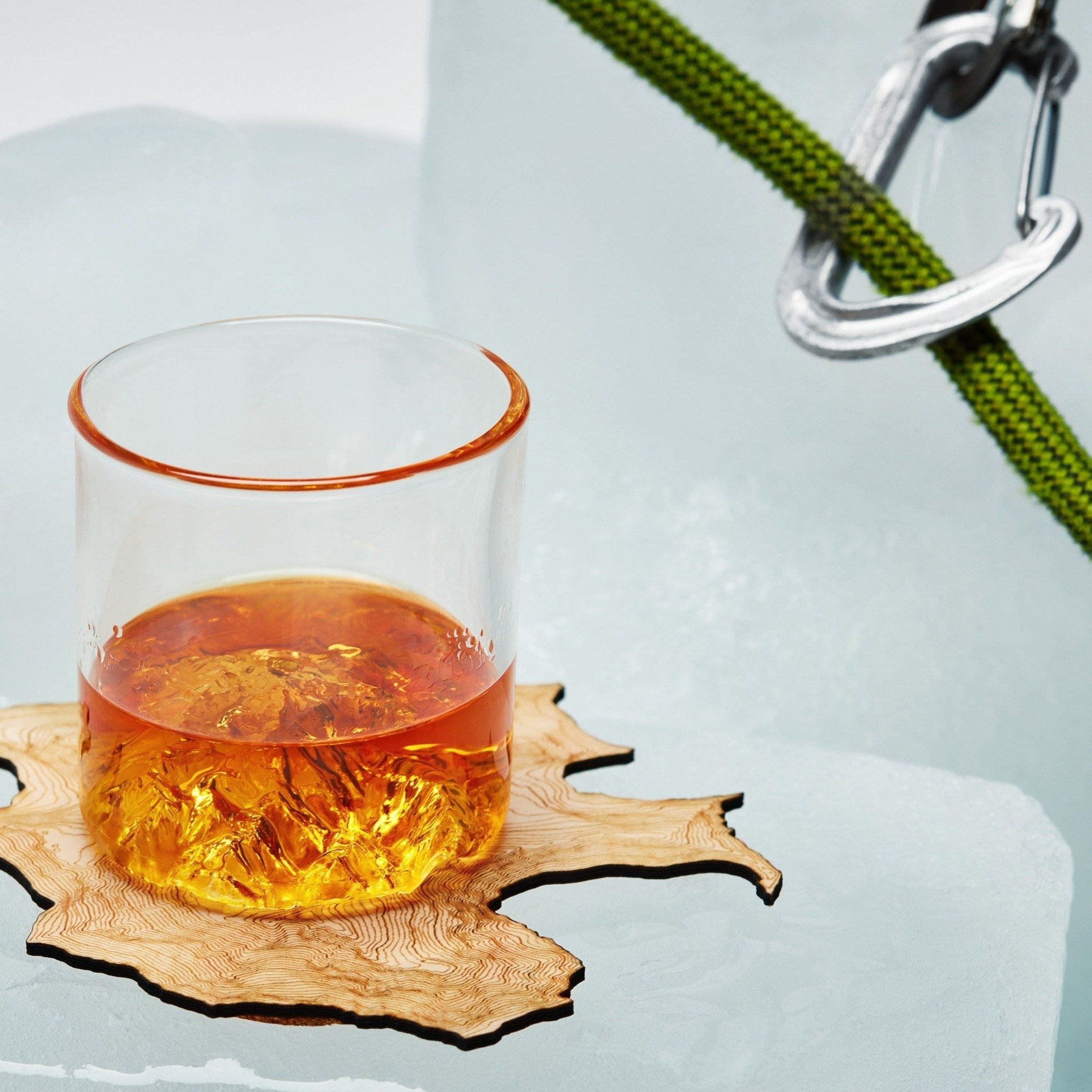 The Denali Tumbler | Handblown Mountain Whiskey Glass Made