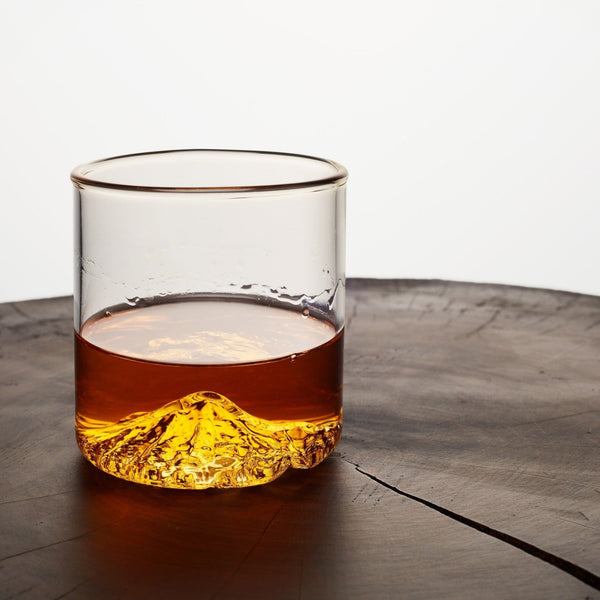 The Mt. Baker Tumbler | Handblown Mountain Whiskey Glass Made in USA