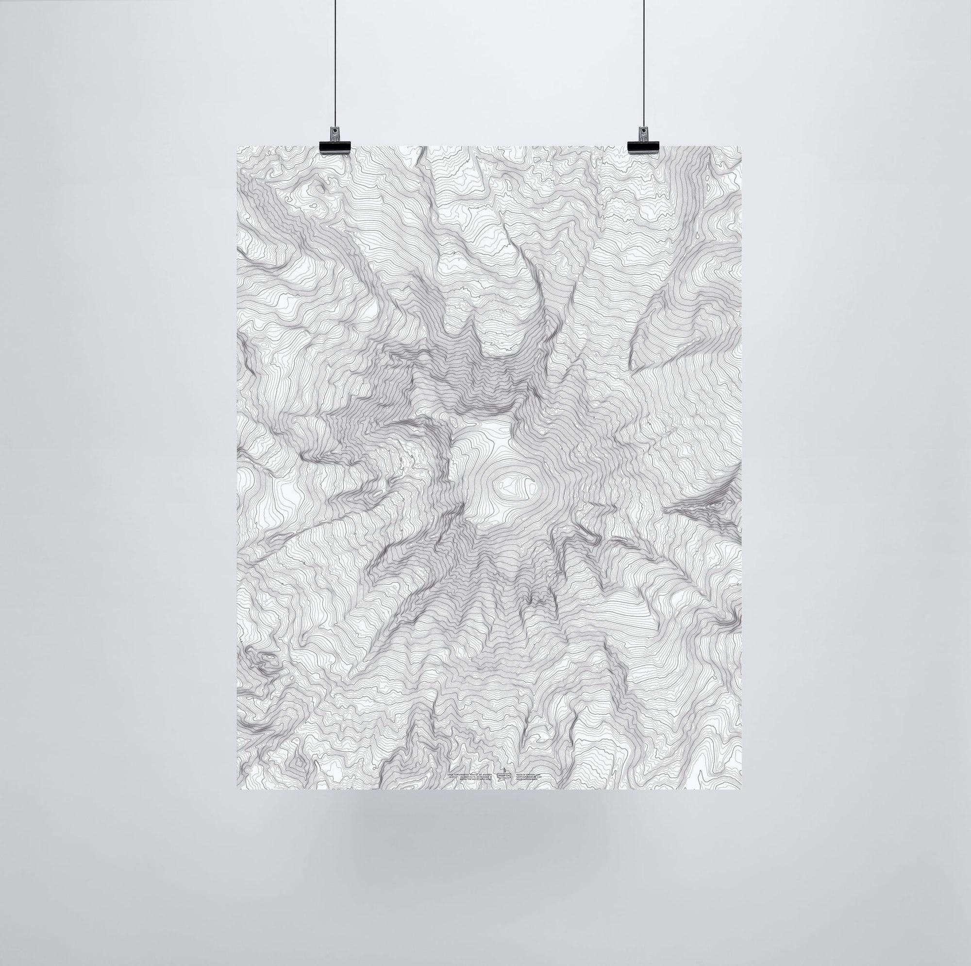 The Mt. Rainier Topo Gift Wrap - North Drinkware