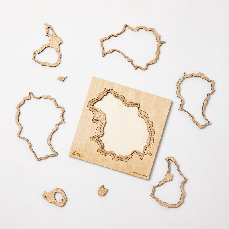 The Mt. Rainier Topo Puzzle - North Drinkware
