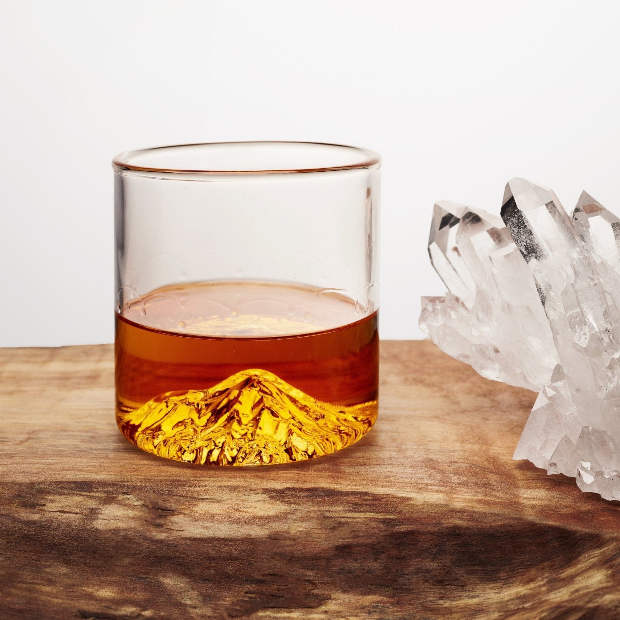 The Mt. Shasta Tumbler | Handblown Mountain Whiskey Glass Made in USA